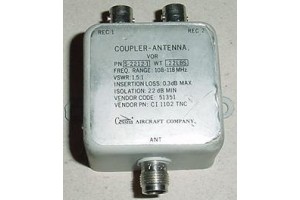 CI-1102-TNC, S-2212-1, Nos VOR Antenna Coupler / Splitter