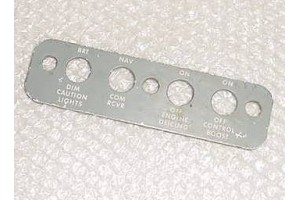 206-070-285-001, 206-070-285-1, Bell 206 Helicopter Control Panel Overlay
