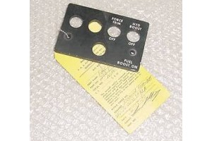 206-075-491-9, 206-075-491-009, Bell 206  Helicopter EL Light Plate Panel w/ Serv Tag