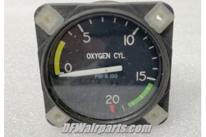 C668622-0101, 61349-AW1827BA01, Cessna 404 / 414 / 421 Oxygen Cylinder Pressure Indicator
