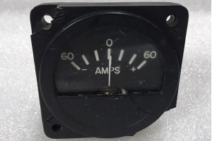 12-1200-2,, Twin Cessna Aircraft 60A Ammeter / Amps Indicator