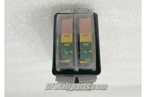 800496-D, 800496D, Falcon Jet Aircraft Dual Battery Temperature Indicator