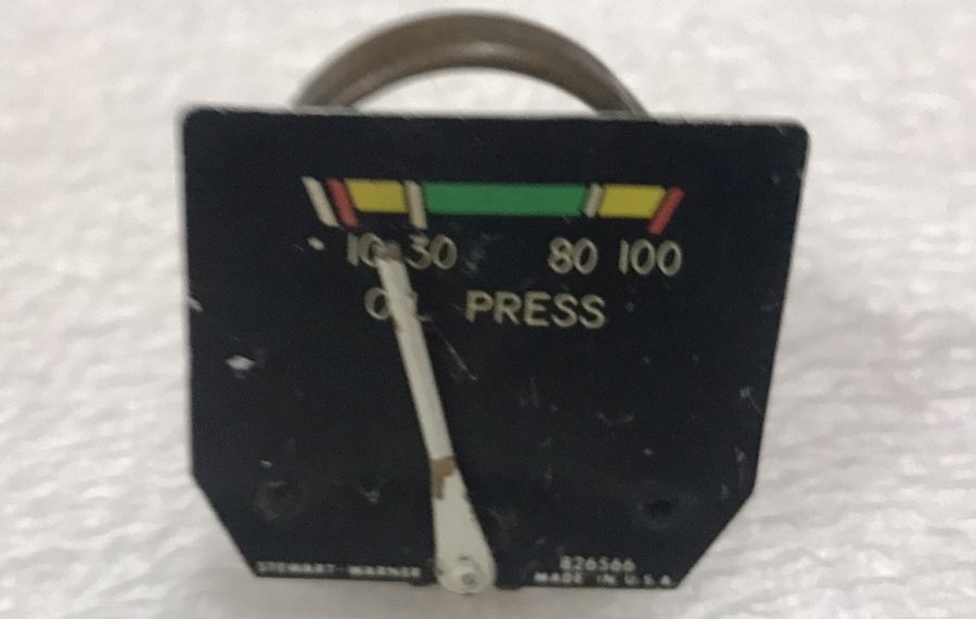 826566, 444698, Piper Aircraft Oil Pressure Cluster Gauge Indicator 21688