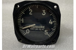Vintage Warbird Aircraft Pressure Indicator, AW-2 3/4-34-KF11
