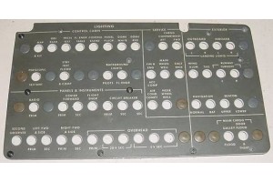 Boeing 727 EL Lightplate Instrument Panel, 10-60904-3