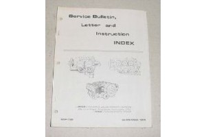 Lycoming Service Bulletin, Service Letter and Service Instructions Index