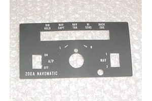 Cessna 200A Navomatic Autopilot Faceplate Decal, 42632-00010