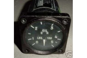 U.S.A.F. Vietnam Era Warbird Jet Aircraft Oil Quantity Indicator, 8DJ44AAS0-4