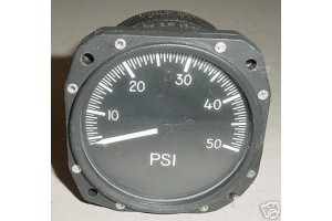 825-01,, Cessna Aircraft 0-50 PSI Pressure Indicator