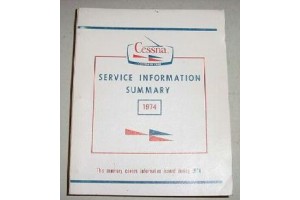 1974 Cessna Aircraft Service Information Summary Manual