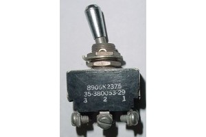 35-380053-29, 8906K2375, Beech Bonanza Three position Toggle Switch