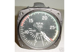 Vintage U.S.A.F. Cold War Bomber Aircraft Engine Tachometer Indicator, 740-CK