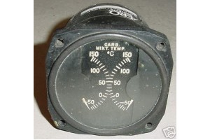 AN5795-6, 33205, Twin Cessna Aircraft Carburetor Mixture Temperature Indicator