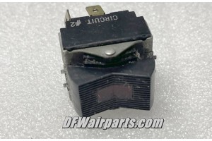12V Aircraft Fuel Pump Lighted Rocker Switch