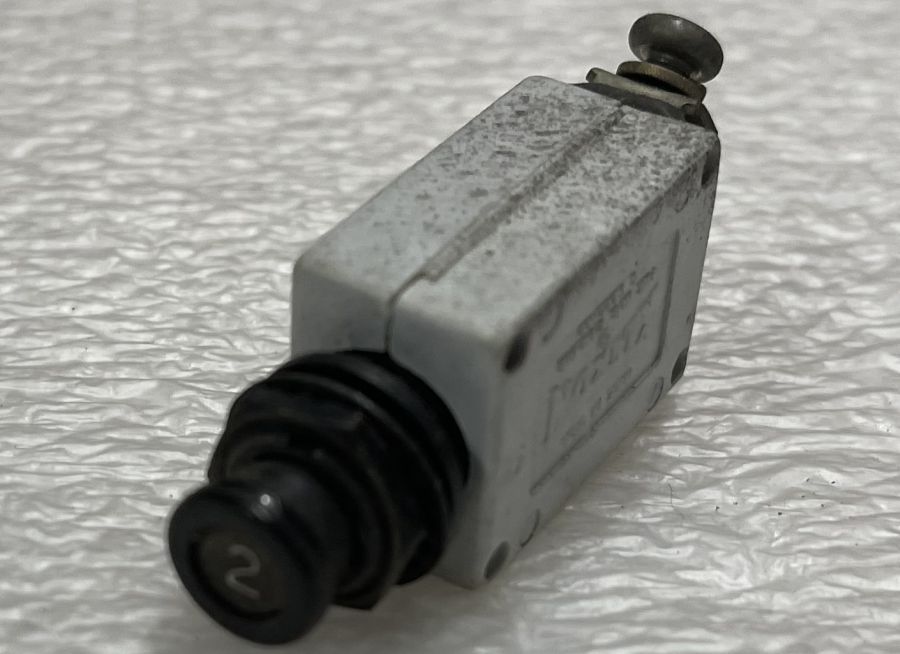 S28992.0, 727722, 2A Slim Klixon Aircraft Circuit Breaker 21801