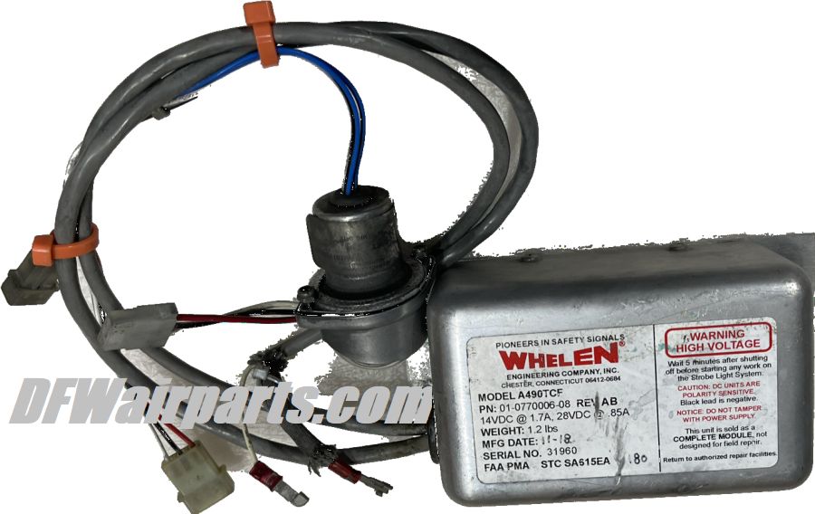 A490TCF, 01077000608, Whelen Aircraft Strobe Light Power Supply