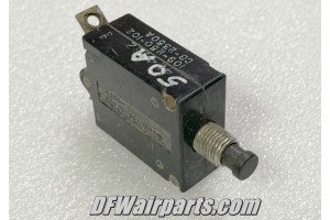 109-250-102, 454-662, 50A Wood Electric / Piper Aircraft Circuit Breaker 109-250-102, 454-662, 50A Wood Electric / Piper Aircraft Circuit Breaker
