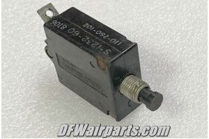 S-1232-60, 110-260-102, 60A Cessna Aircraft / Wood Electric Circuit Breaker