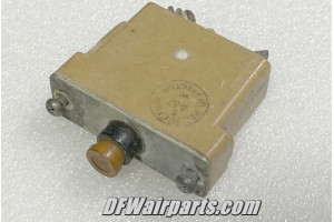 MS25005-5, D6752-1-5, 5A Vintage Wood Electric Aircraft Circuit Breaker