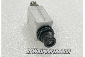 S2899-2, 7277-2-2, 2A Slim Klixon Aircraft Circuit Breaker