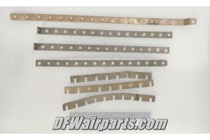 Lot of 7 Copper Aircraft Circuit Breaker Bus Bar Connector Strips