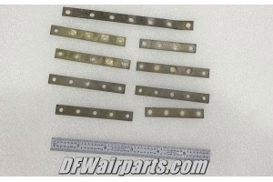 Lot of 9 Brass Aircraft Circuit Breaker Bus Bar Connector Strips