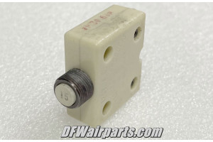 S-1360-15, MP1600T-15, Mechanical Products 15A Cessna Aircraft Circuit Breaker