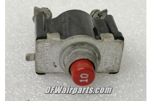 454-649, PSM-10, 10A Klixon PSM Series Piper Aircraft Circuit Breaker