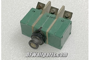 30-052-2, 6TC14-2, Three Phase Klixon 2A Aircraft Circuit Breaker