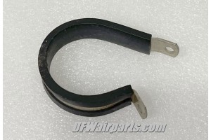 MS21919DG25, AN742D27C, Aircraft Loop Type Cushioned Aluminum Support Adel Clamp / Lot of 5