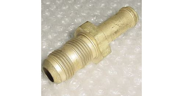 New Aircraft Tube to Hose Straight Brass Adapter. P/N AN807-10.