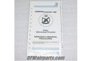 65C7CL04EAP, 65C7CL04-EAP, Citation VII Emergency Checklist