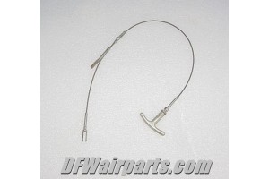 Aircraft Control Cable, 23 1/2" long with MS20667-3 Fork end