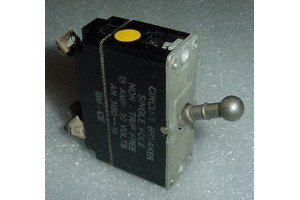 AN3160-15, MILC7079, Vintage 15A Aircraft Toggle Circuit Breaker