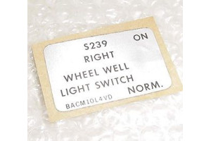BACM10L4VD, Boeing Aircraft Decal, Placard