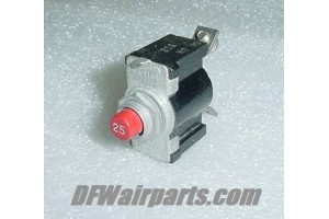 PSM-25, 43A8304-25, 25A Klixon PSM Srs Aircraft Circuit Breaker