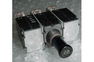 MS14154-20L, 4330-007-20, 20A Three Phase Aircraft Circuit Breaker