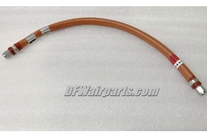 566-073, 124F001-3CR-0184, New #3 Piper Aircraft Engine Teflon Fuel Hose w/ Fireshield / 18" long