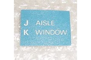 A15541-105, A-15541-105, Boeing 767 Aircraft Cabin Seat Placard