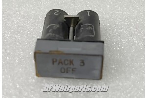 McDonnell Douglas DC-10 Flight Engineer Panel “Pack 3 Off” Annunciator Light