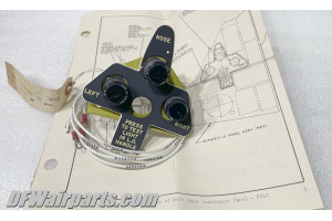 U.S.A.F. Korean War Era F-84 Thunderjet Warbird Landing Gear Position Indicator Light Cockpit Panel