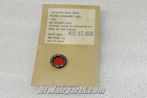 Korean War Era U.S.A.F. Warbird Aircraft Indicator Light Lens, 822853, E6710-575-3239