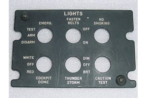 370-540235-21, Falcon 20 Aircraft Lights EL Lightplate Panel