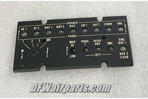 5072404-3, 12411-1118-2, Cessna Aircraft Nos Audio Panel EL Light Plate