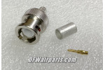 225395-1, M39012/16-0004, Nos Aircraft Coaxial Cable BNC Straight Crimp Plug Connector