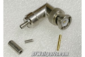 31-316, 031-316, Nos Aircraft Coaxial Cable Right Angle BNC Crimp Connector