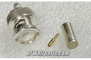 M39012/16-0004, M39012-16-0004, Nos Aircraft Coaxial Cable BNC Straight Crimp Connector