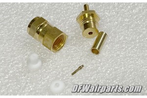 1702-1571-003, 5935-01-186-5451, Nos Aircraft Coaxial Cable Straight Crimp Connector