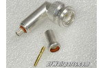 225554-6,, Nos Aircraft Coaxial Cable TNC Right Angle Dual Crimp Connector