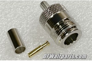 ANF-1700, ANF1700, Nos Aircraft Coaxial Cable Type N Straight Crimp Connector
